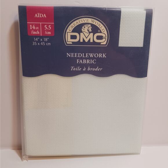 DMC Needlework Fabric 14ct Aida 14x18 inch DMC 964 Mint Green NEW - Picture 1 of 4